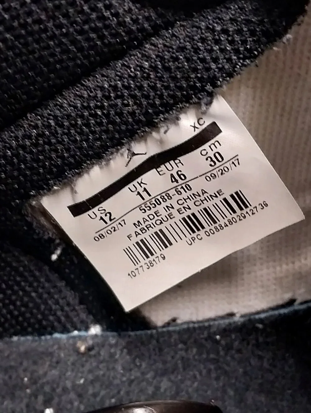 Retro Jordan 1 Og Bred Toe 2018 Release Size 12 Men's